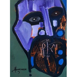 Abrar Ahmed, 06 x 08 Inch, Oil on Cardboard, Figurative Painting, AC-AA-447